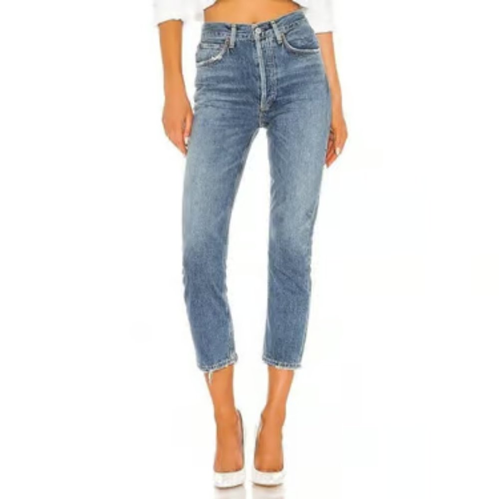 Agolde Riley High Rise Straight Crop - Picture 2 of 2